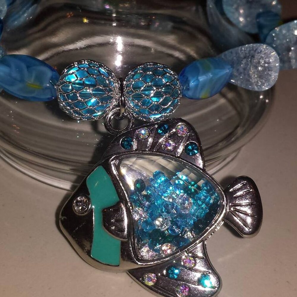 Tdd Custom Made One Size Fits Most Aqua Blue Crac… - image 5